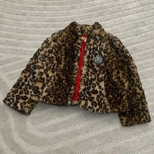 VTG y2k Princess Vera Wang Cropped Leopard Jacket Party glam prom formal